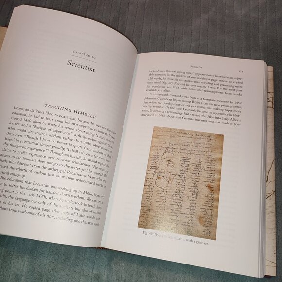 Book Deluxe Glossy Paper Illustrated Leonardo da Vinci Biography History - Picture 12 of 16